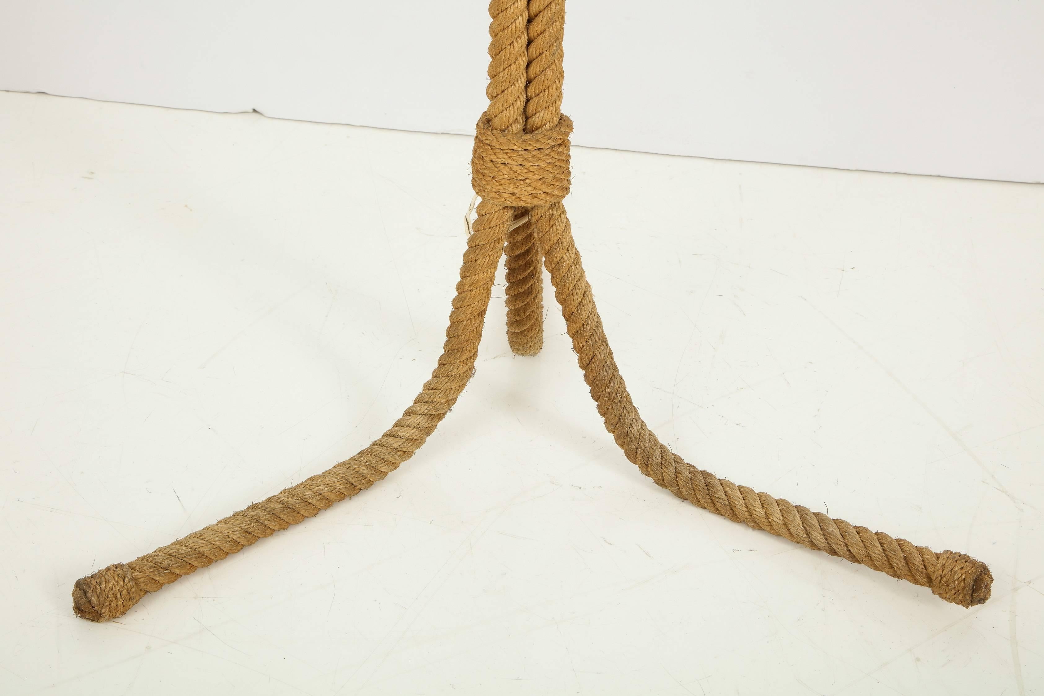 Tripod Rope Floor Lamp by Audoux Minet, France, 1960s 5