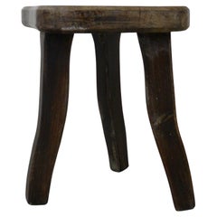 tripod shepherd's stool with a free-form seat France Early XXth century