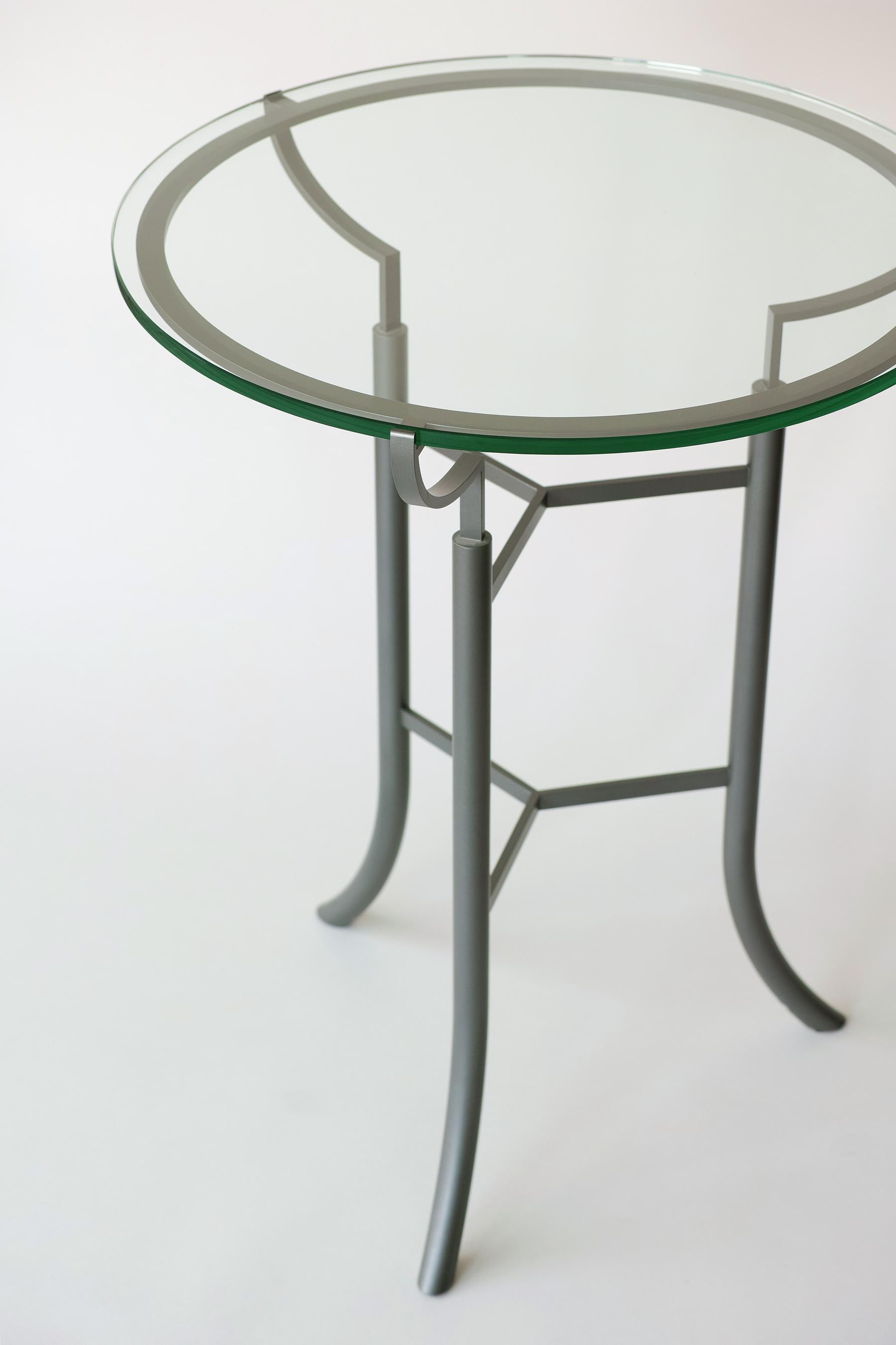Steel Tripod Side Table by John Saladino For Sale