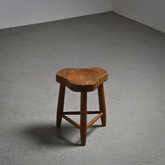 Tabouret tripode de Christian Durupt, vers 1955
