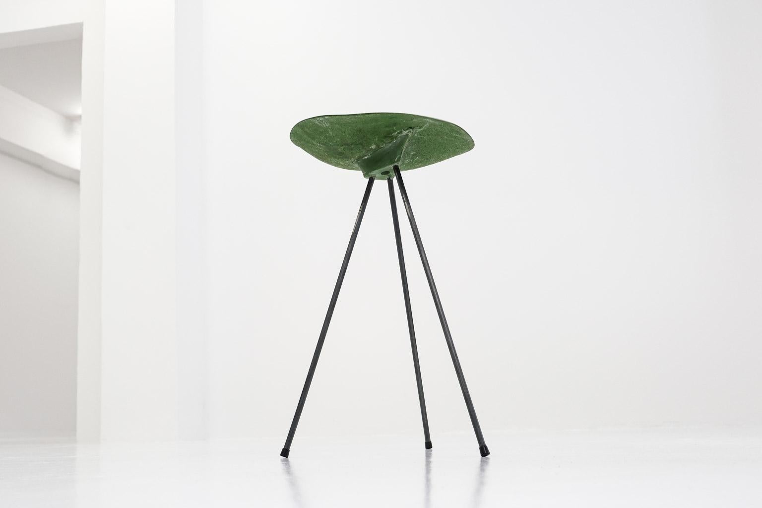 Tripod stool by Jean Raymond Picard/Jean-René Picard for S.E.T.A., France, 1955 For Sale 4