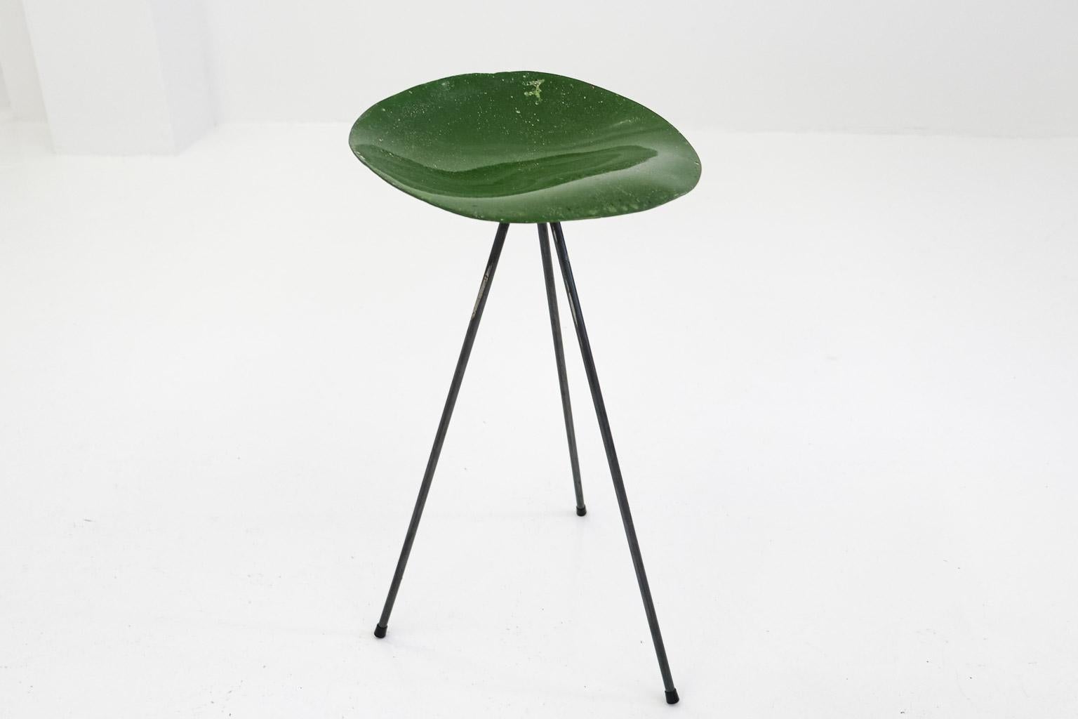 French Tripod stool by Jean Raymond Picard/Jean-René Picard for S.E.T.A., France, 1955 For Sale