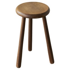 Tripod Stool in Solid Oak 1960s