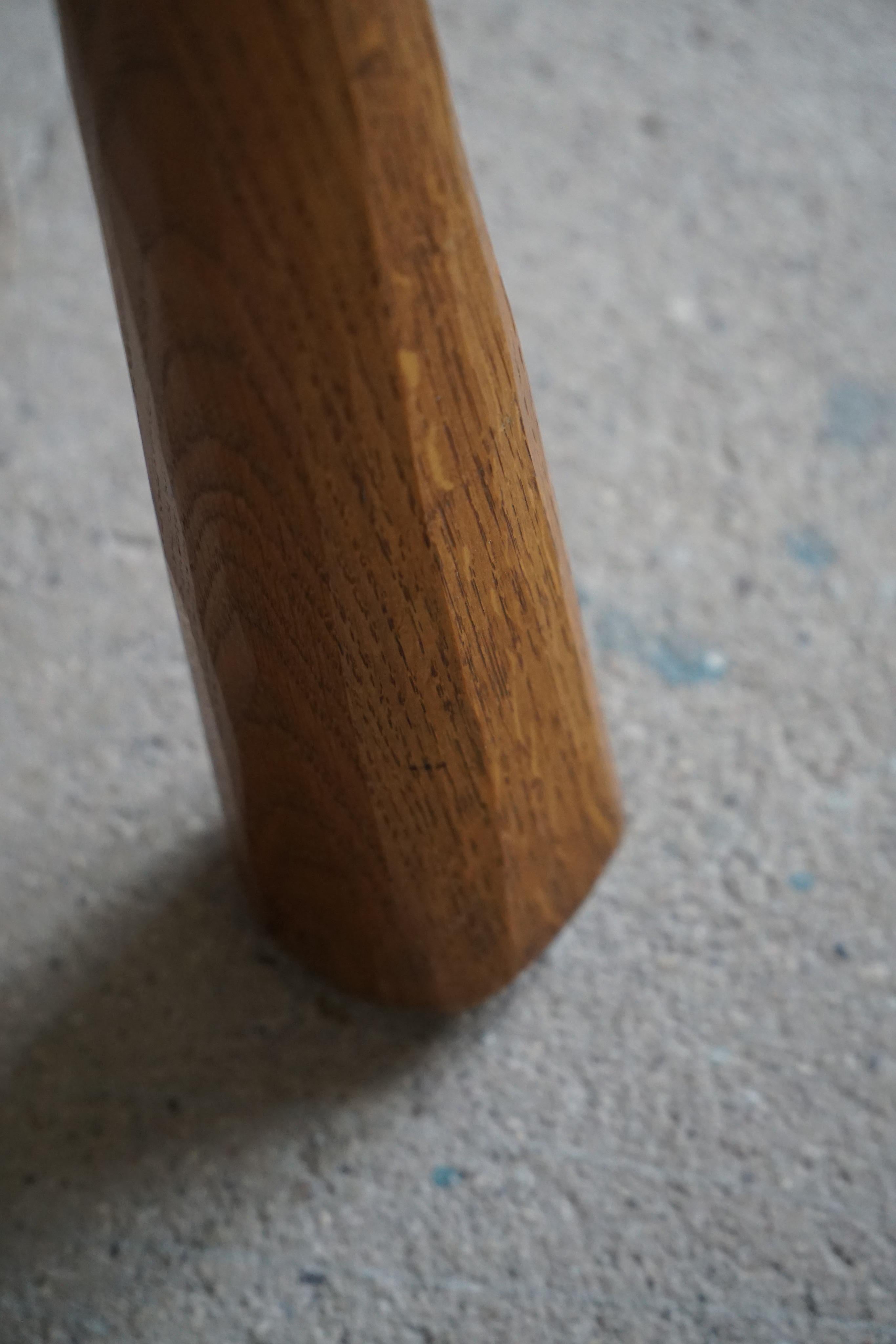 Tripod Stool in Solid Oak, by a Swedish Cabinetmaker, Midcentury, circa 1960s 2