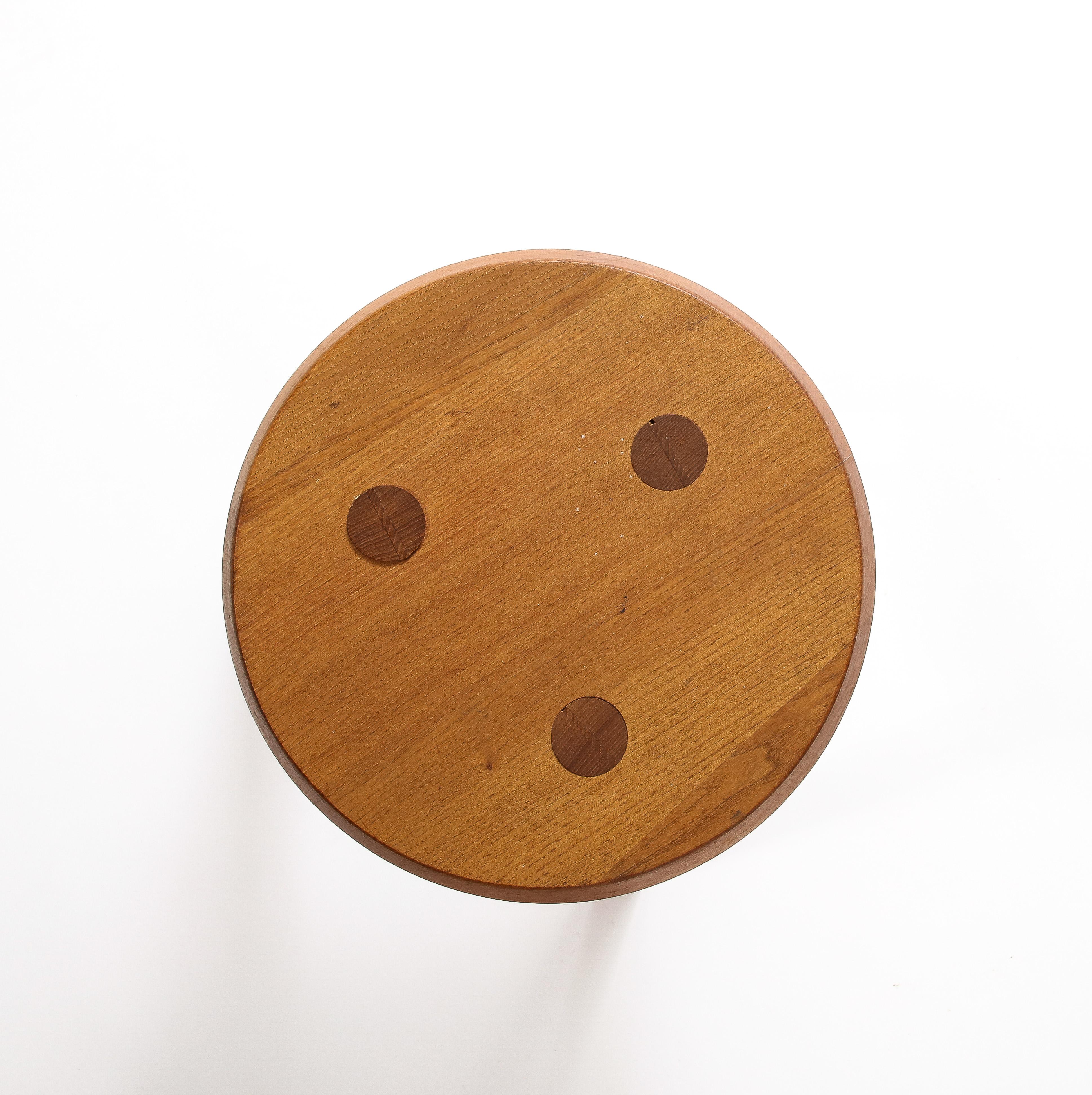 Mid-Century Modern Tripod stool in the Manner of Perriand, France 1950s For Sale
