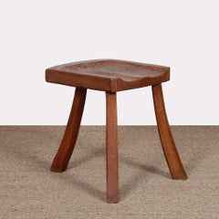 Tabouret tripode dans le style des Ateliers de Marolles, 1960