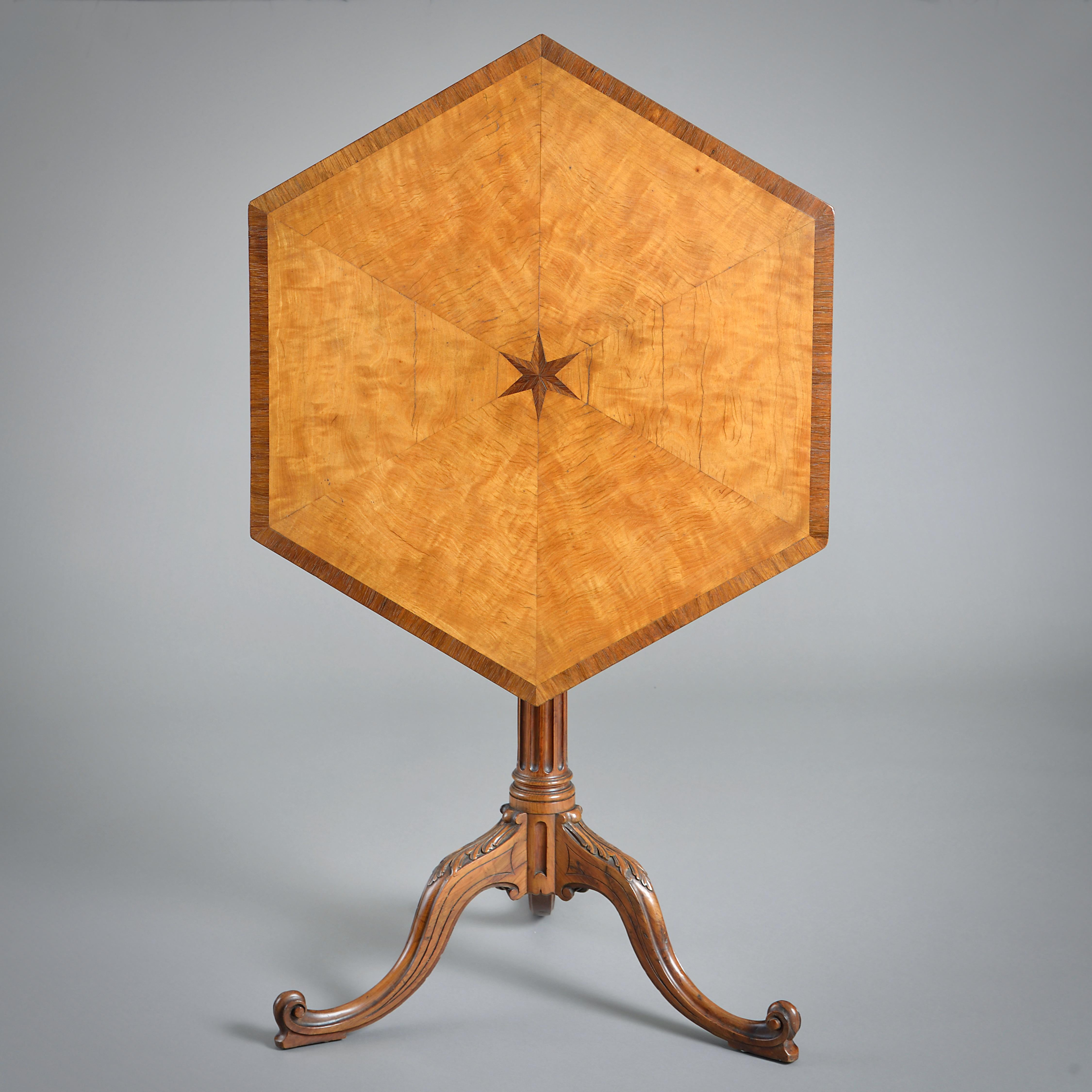 Rosewood Tripod Table in the Manner of Thomas Chippendale For Sale