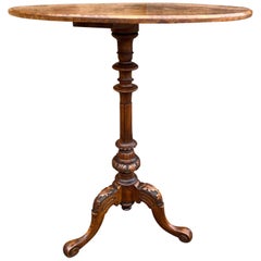 Tripod Table in Walnut, English, circa 1880