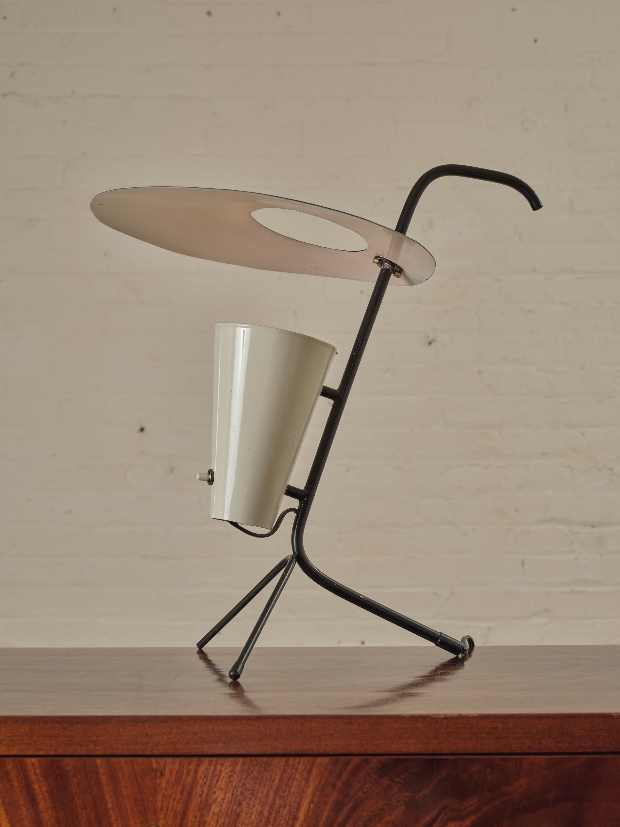 French Tripod Table Lamp Attributed to Pierre Guariche For Sale