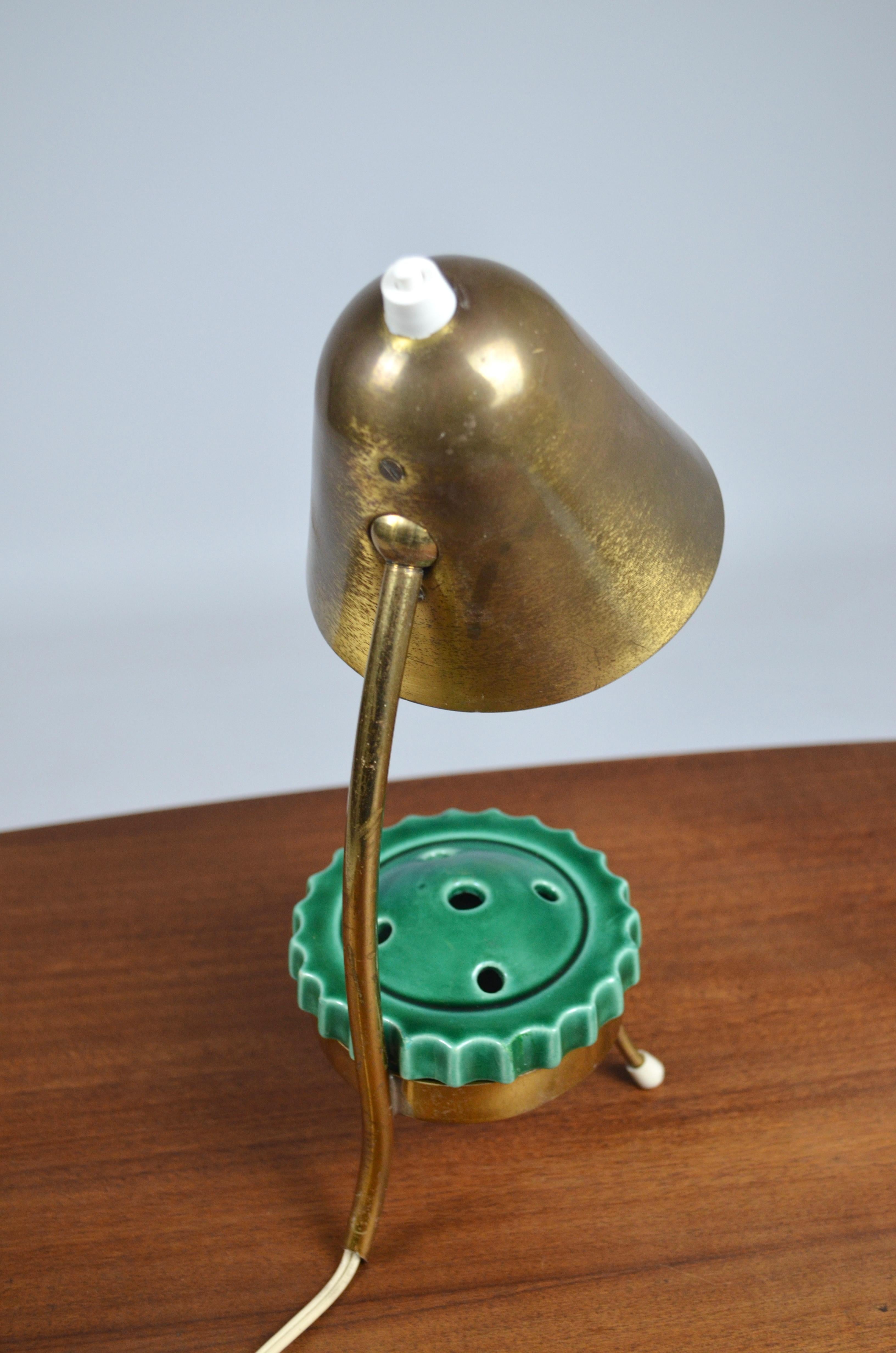 Lámpara de mesa trípode de Jacques Biny, Años 50, Francia en venta 3