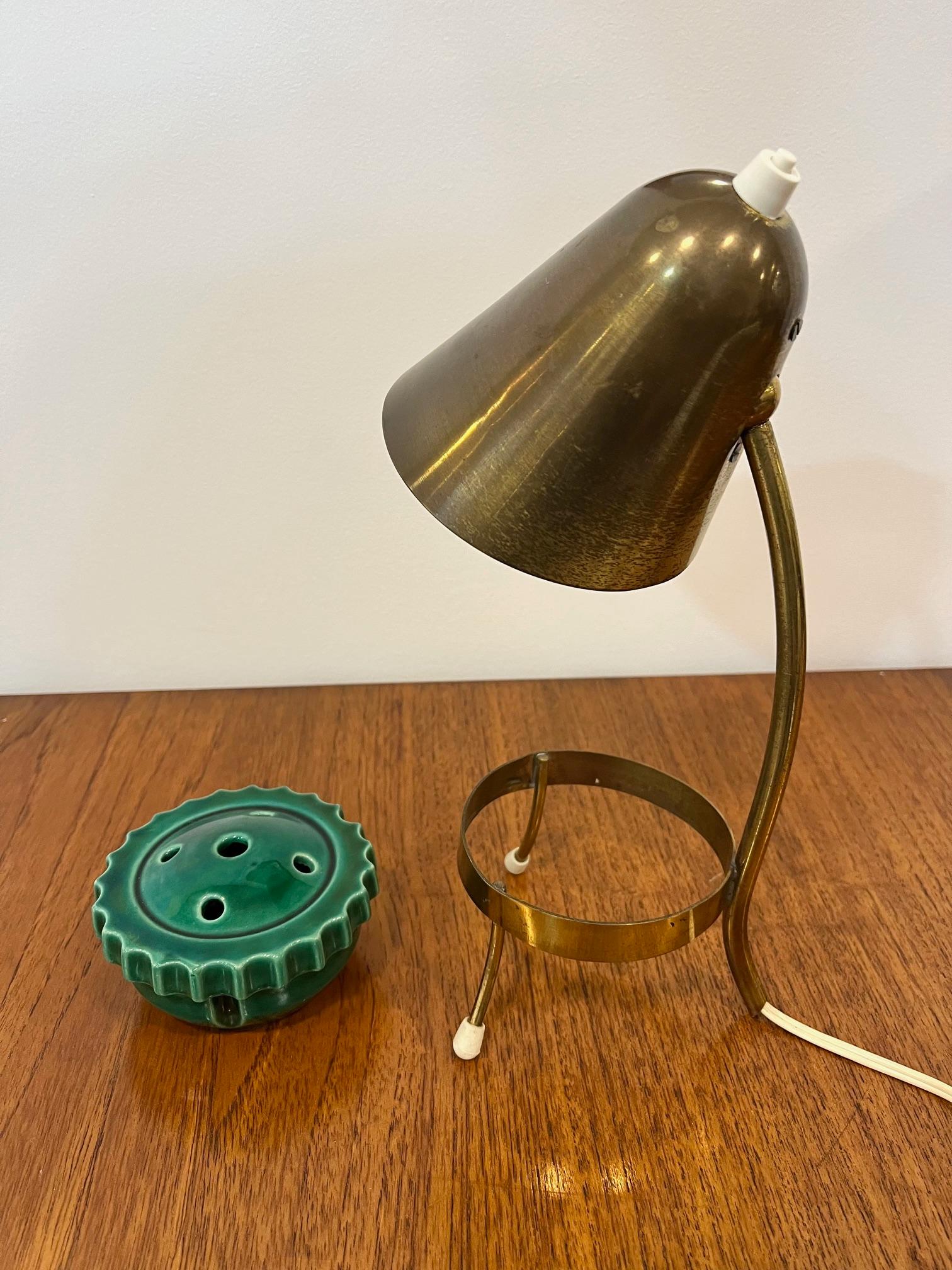 Lámpara de mesa trípode de Jacques Biny, Años 50, Francia en venta 12