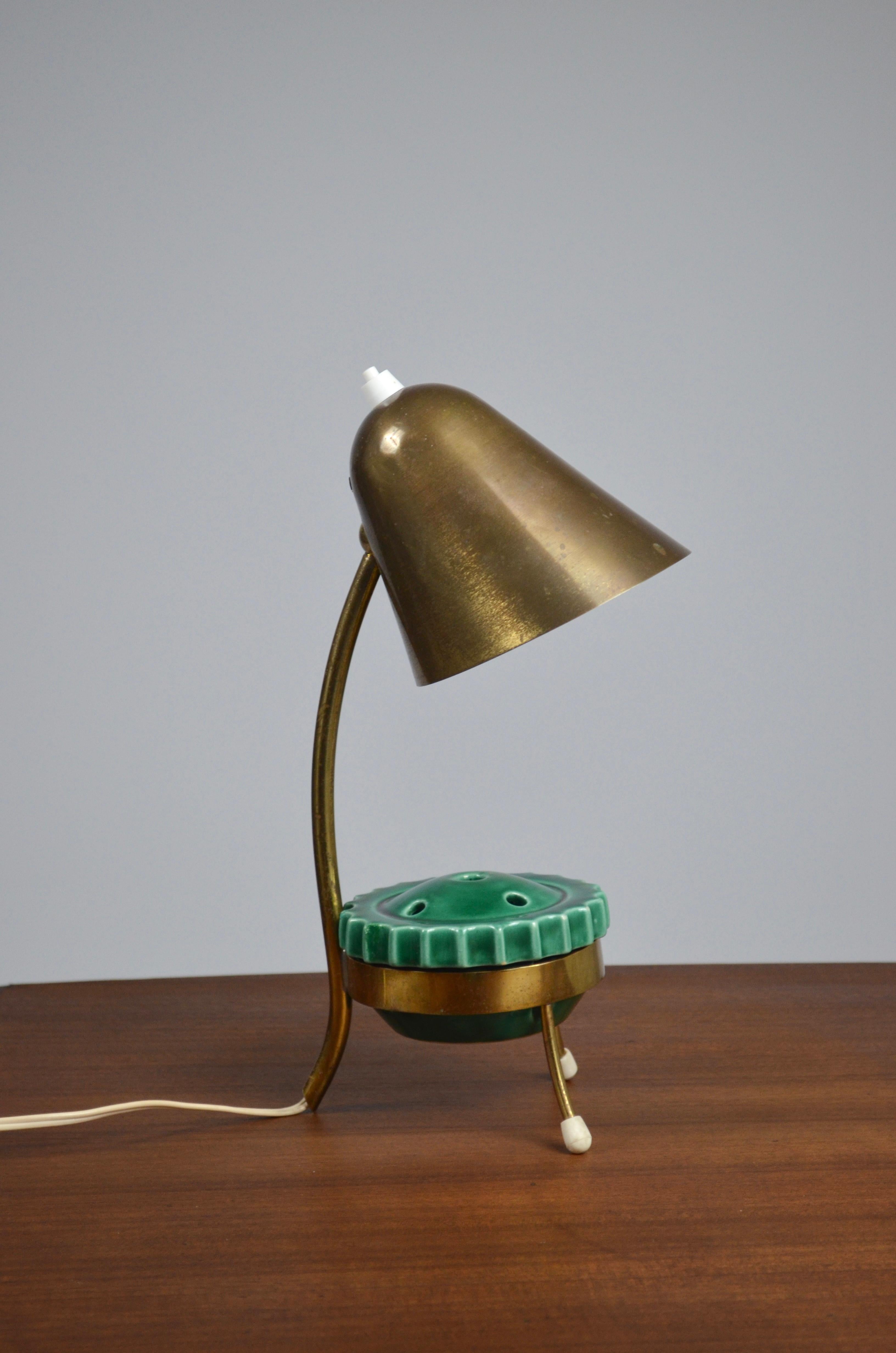 Lámpara de mesa trípode de Jacques Biny, Años 50, Francia Francés en venta