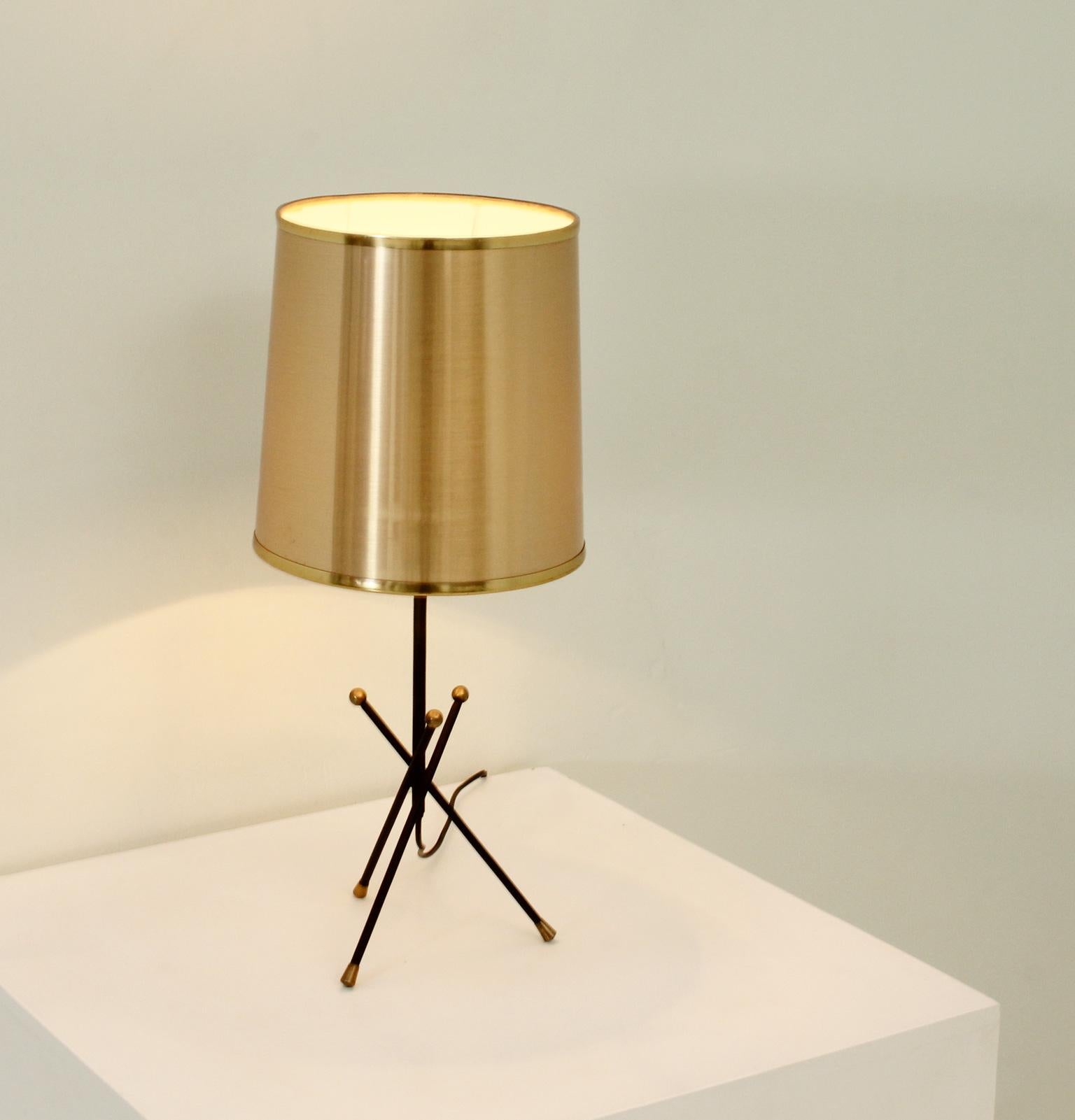 Metal Tripod Table Lamp from 1950's, Spain For Sale