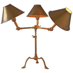 Tripod Table Lamp in Brass, Italy
