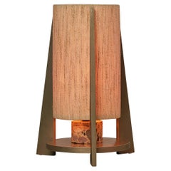 Tripod Table Lamp in Terrazzo Stone and Steel