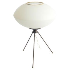 Tripod Table Lamp with Opaline Glass, Italy, 1950s