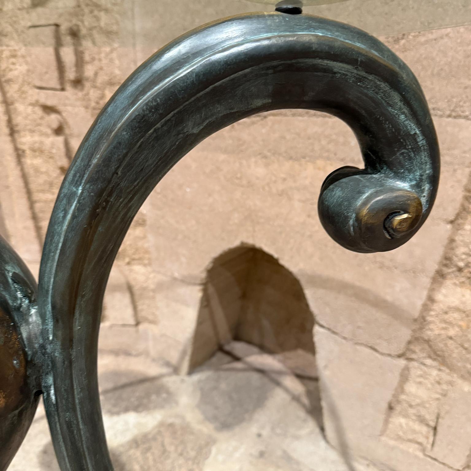 Vintage Tripod Globe Table Patinated Bronze signed For Sale 3