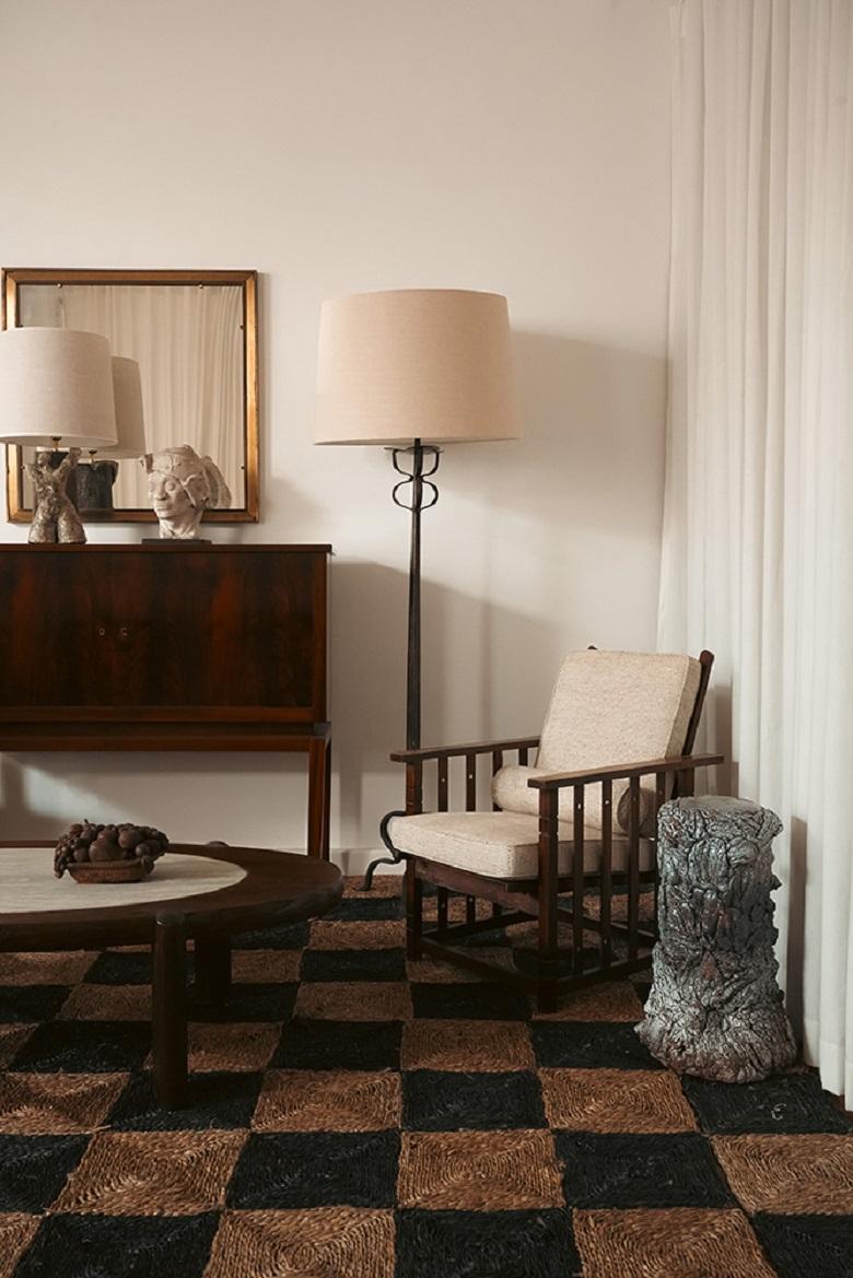 Mid-20th Century Tripod wrought iron floor lamp, 1960s