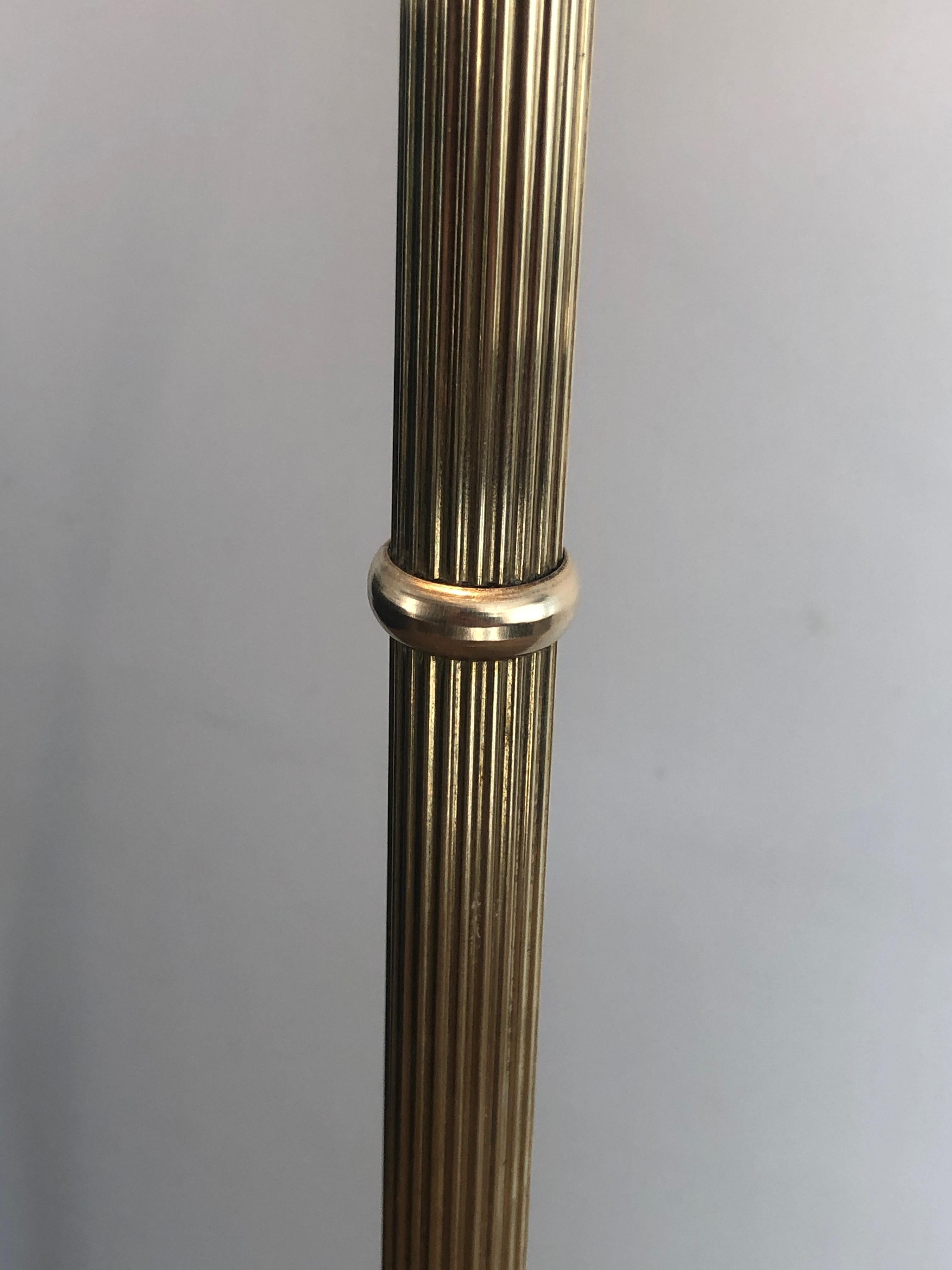 Tripode Brass Floor Lamp with 3 Arms, French Work by Maison Jansen For Sale 11