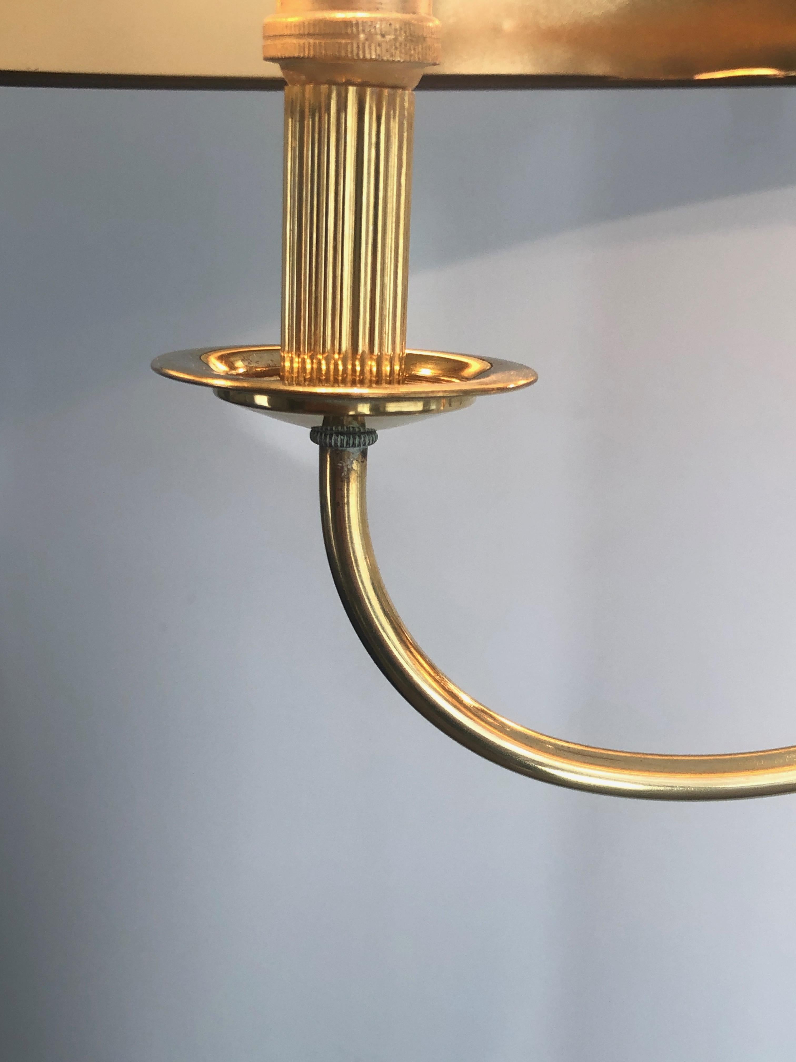 Tripode Brass Floor Lamp with 3 Arms, French Work by Maison Jansen For Sale 2