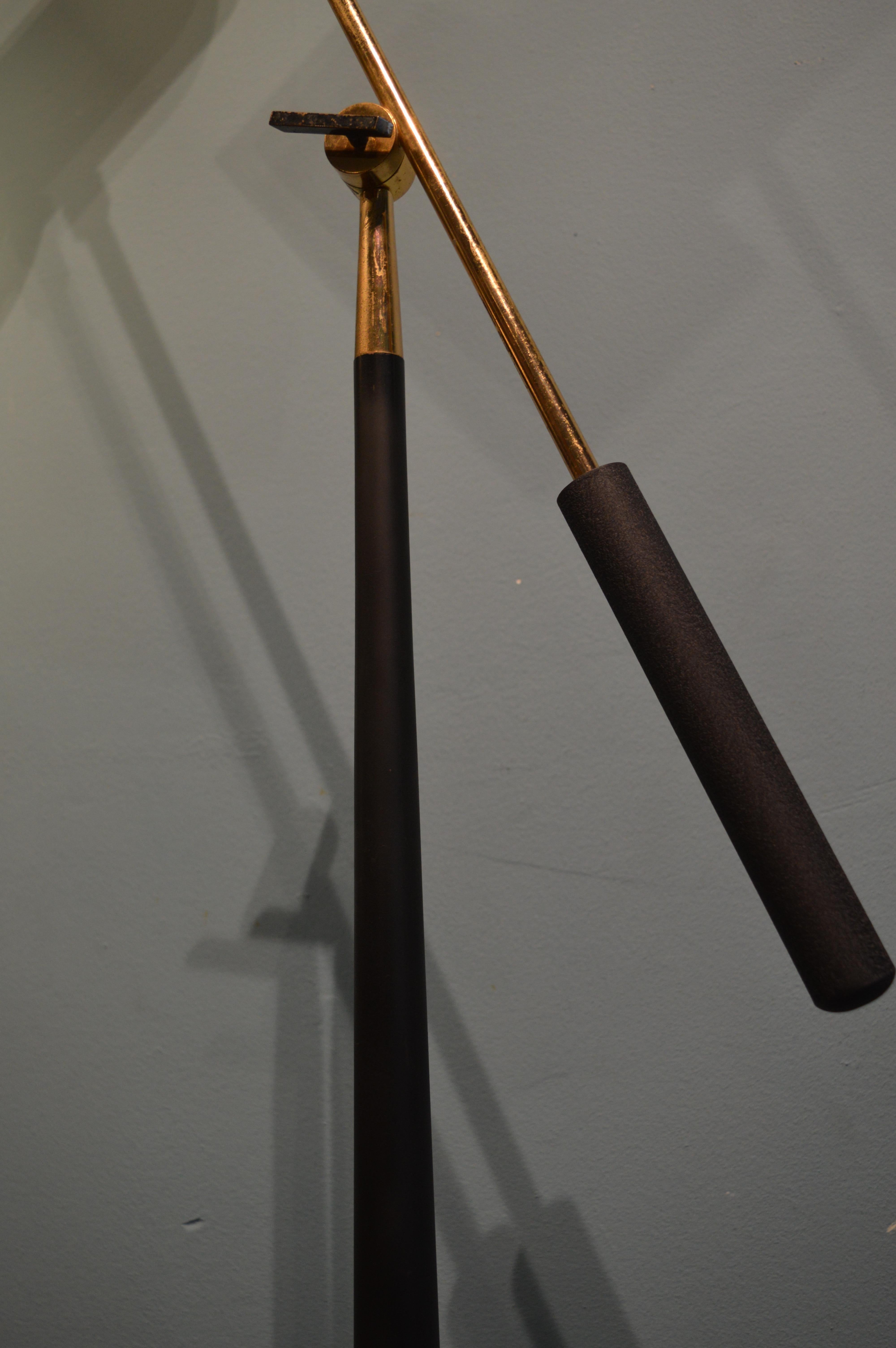 Lacquered Tripode Floor Lamp by Lunel
