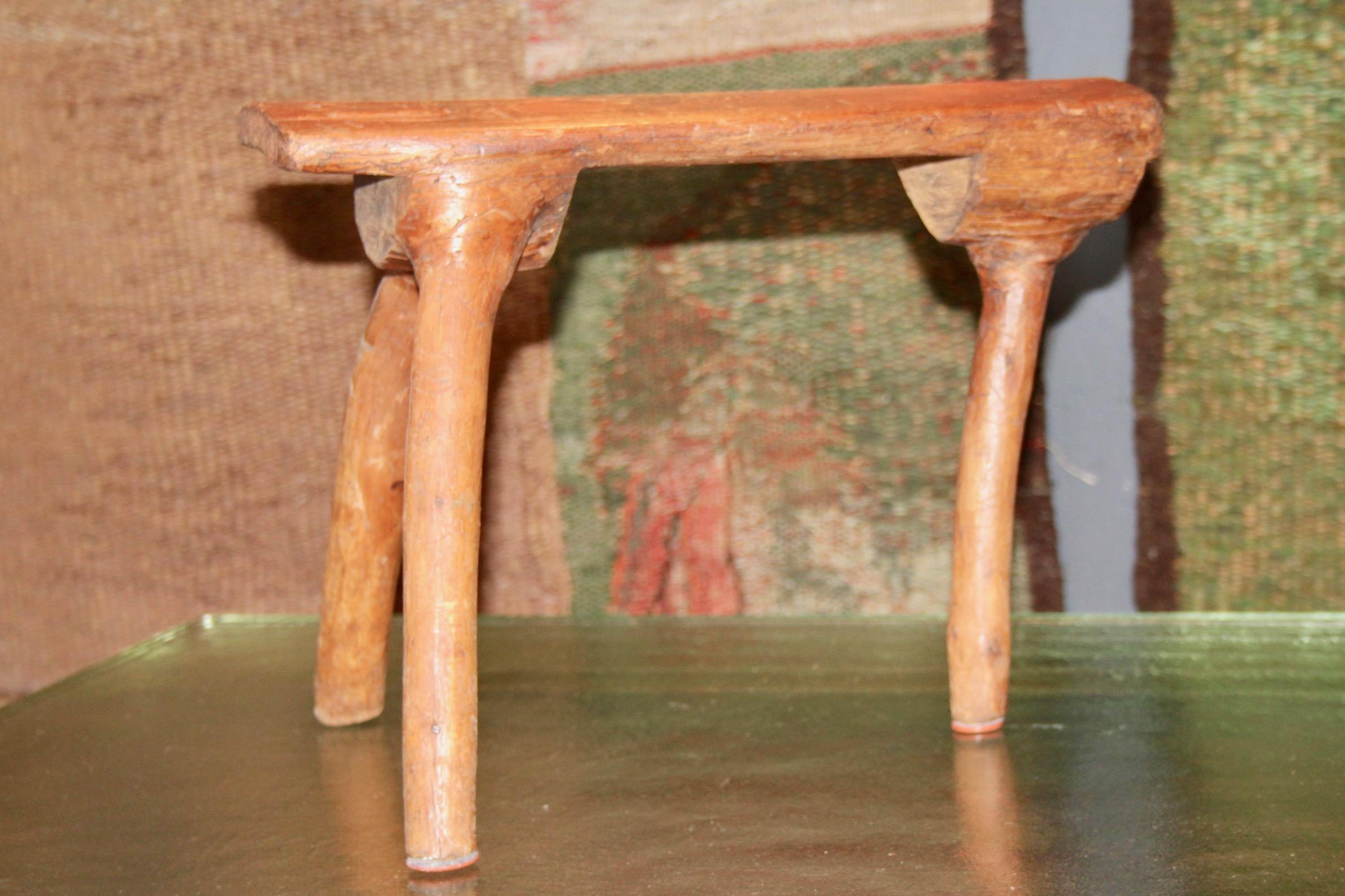 Early 20th Century Tripode Swiss alp stool  For Sale