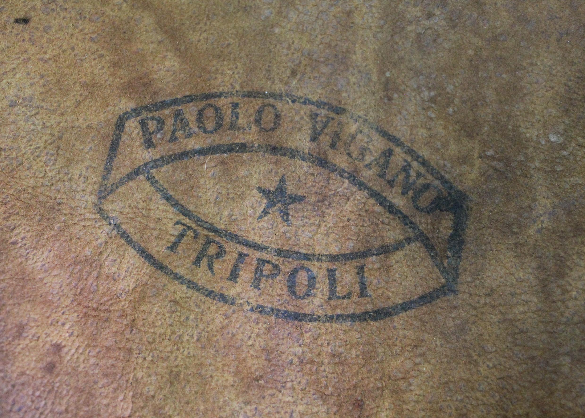 Sedia Foldes Tripolina in legno e pelle di Paolo Vigano anni '30 in vendita 2
