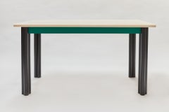 Tripolo Dining Table in Bleached and Ebonized Maple