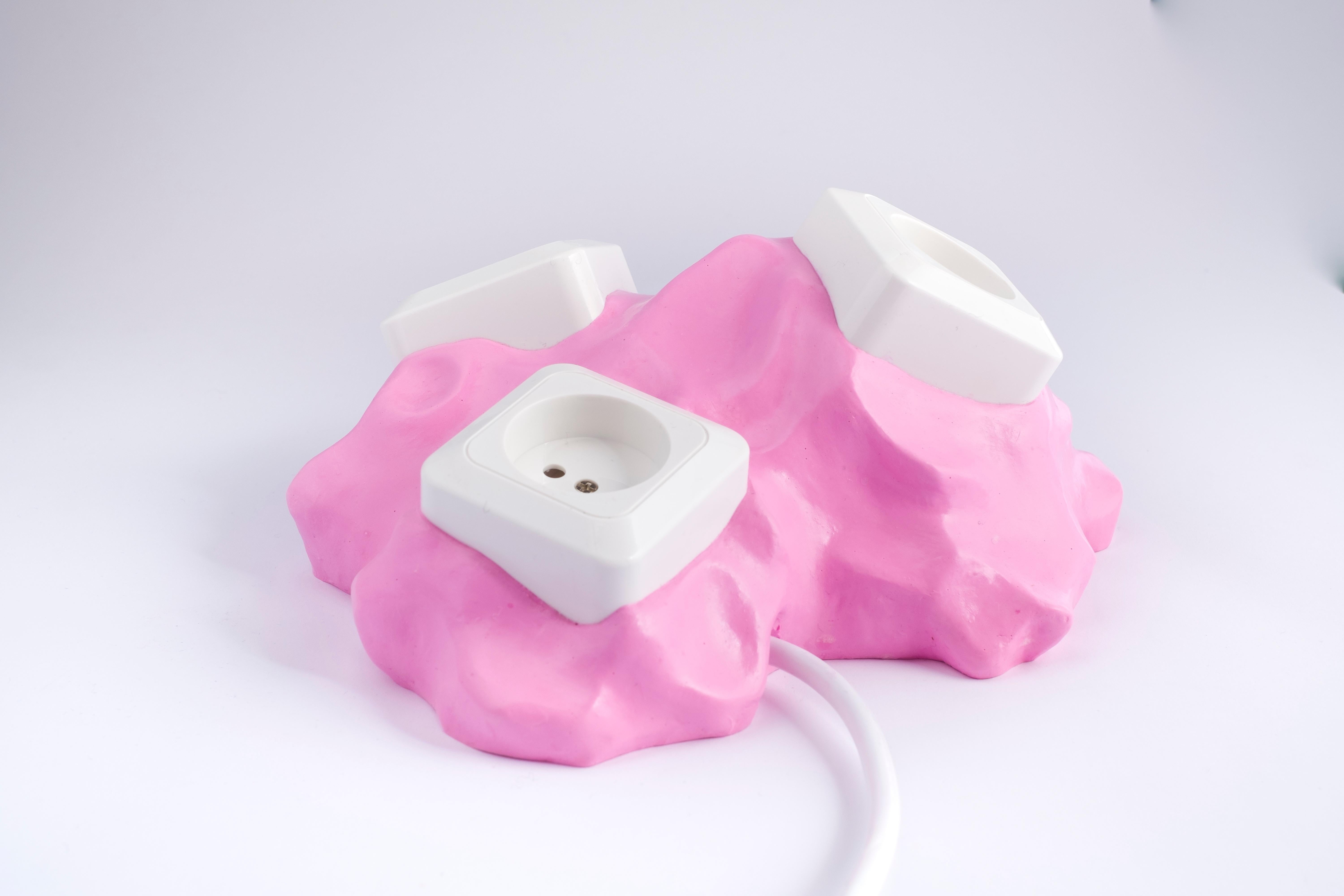 Dutch Tripple socket pink, Studio Gert Wessels For Sale
