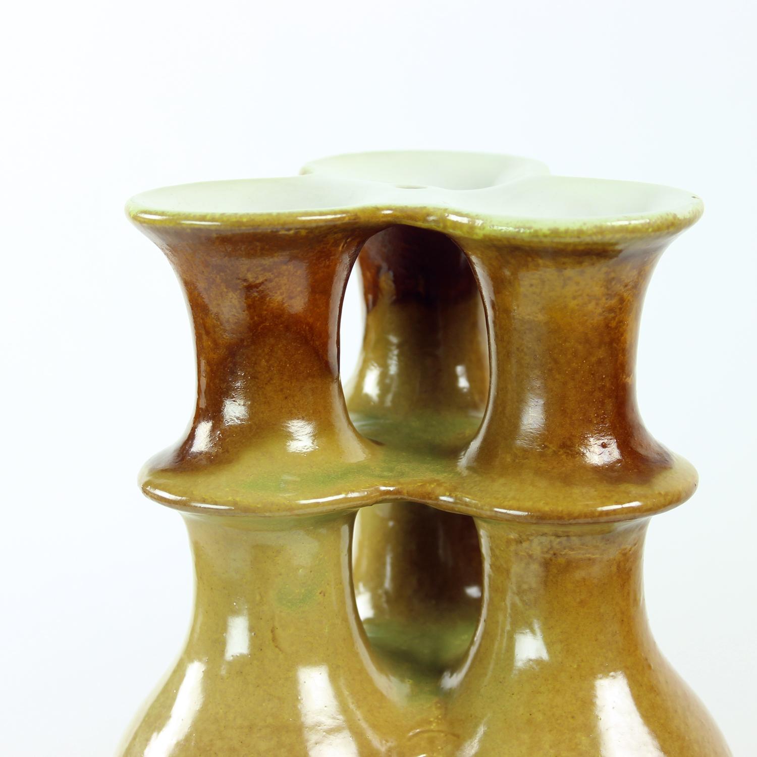 Vaso triplo in ceramica, Cecoslovacchia 1960 in vendita 1