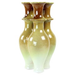 Tripple Vase In Ceramics, Czechoslovakia 1960s