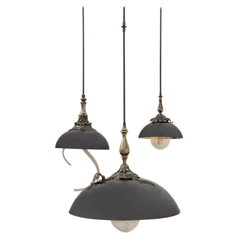 Modern Eclectic Triptico 3 Set Suspension Lamp by Boca do Lobo For Sale