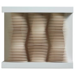 Triptych 20.08, Framed Ceramic Three Piece Sculpture by Nicholas Lees