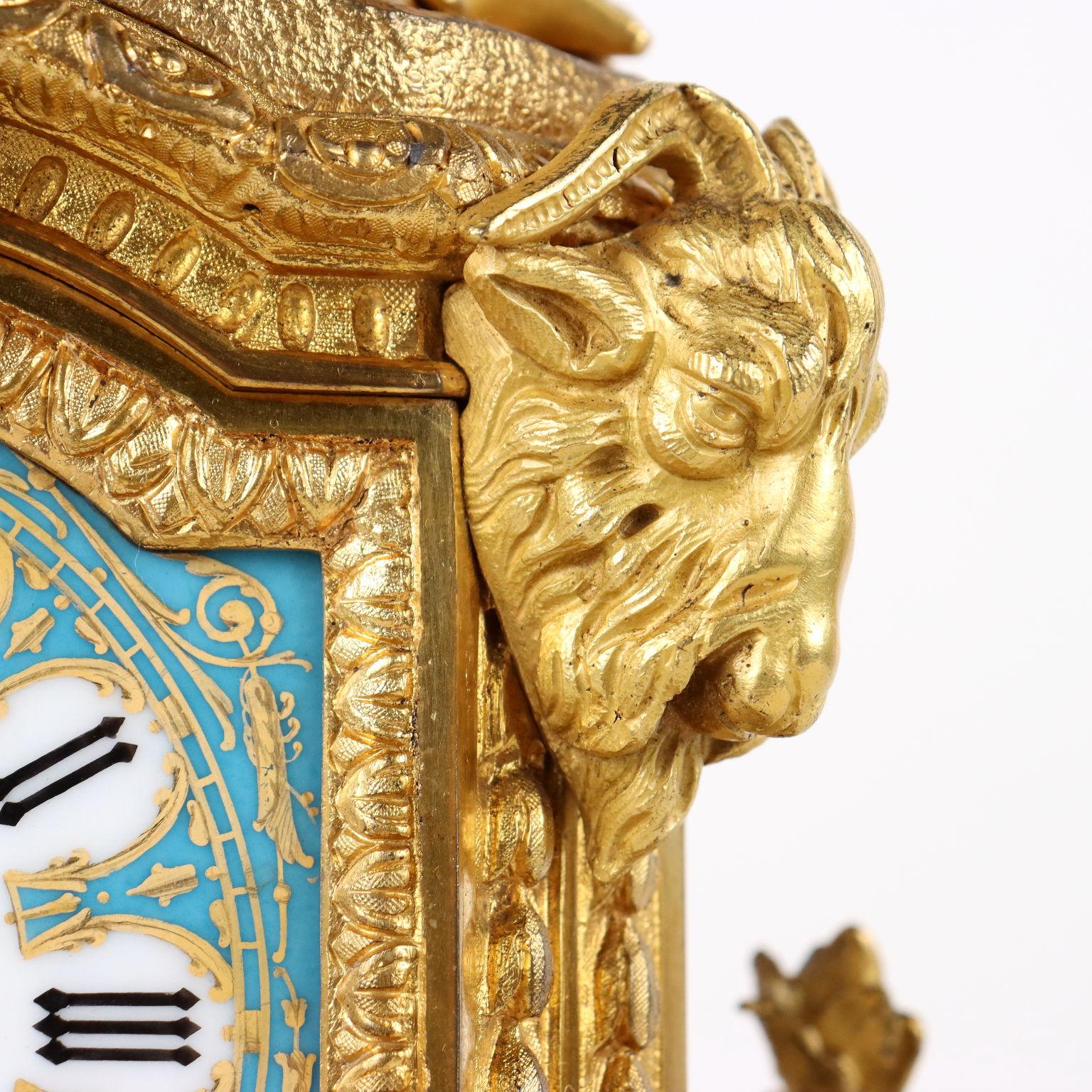 Late 19th Century Triptych Asselin Paris Clock, 1870
