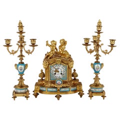 Triptych Asselin Paris Clock, 1870
