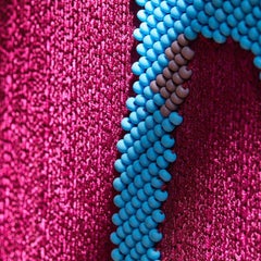 Contemporary Tapestry Wall Panel Embroidery Multicolour Triptych