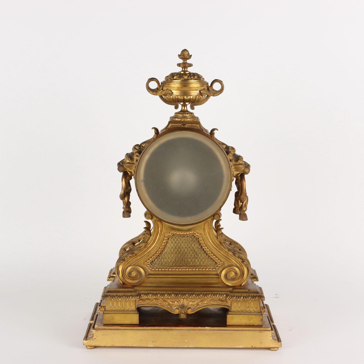 Triptych Clock G. Philippe Palais Royal, 66-67, XIXth century For Sale 2