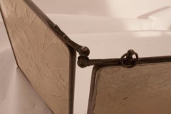 Triptych Jugendstil Barber's Mirror, Nickel and Cardboard, France, 1920s