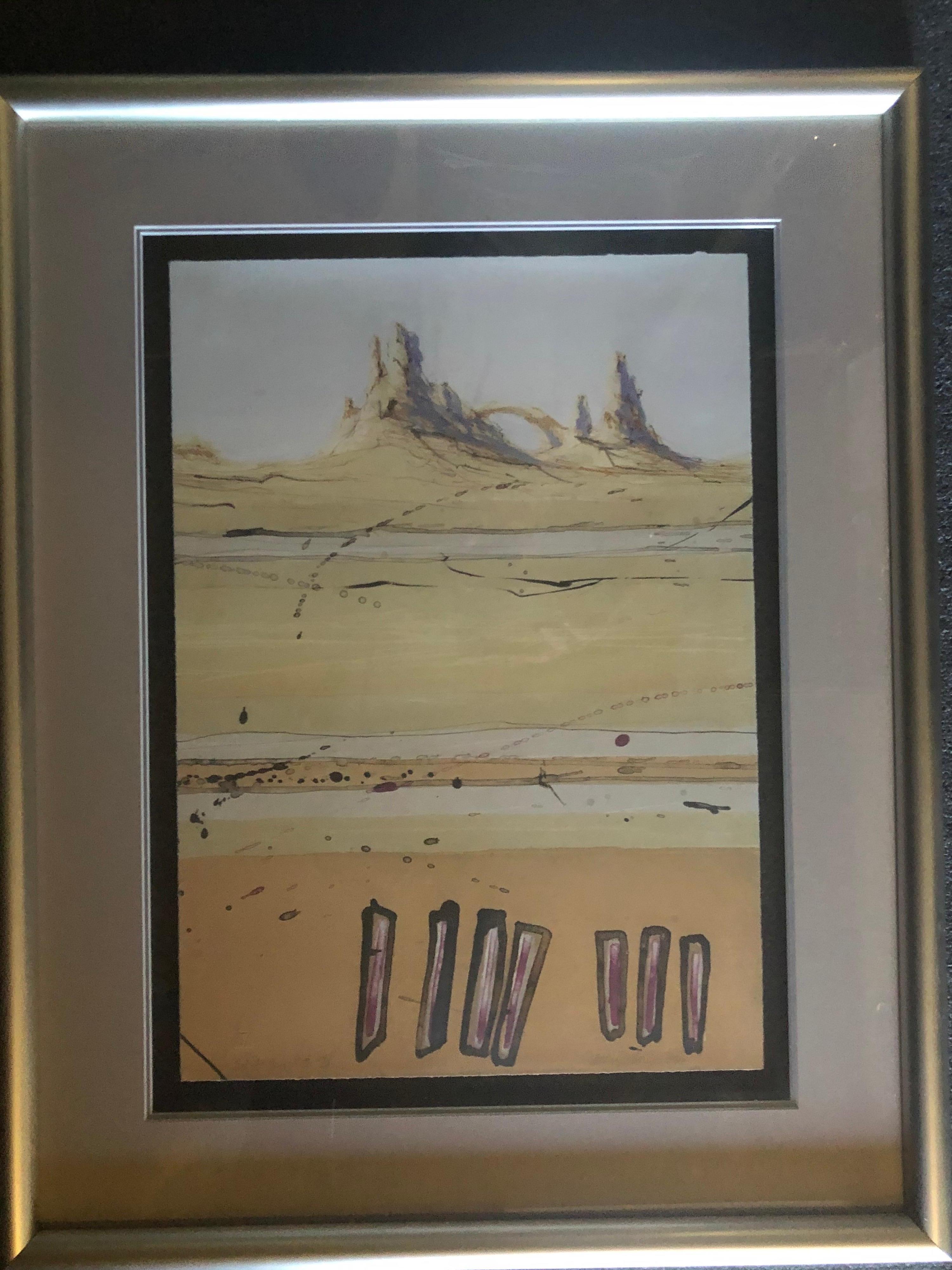 Triptyque lithographie en édition limitée « Snake Running Backwards » de Larry Fodor en vente 7