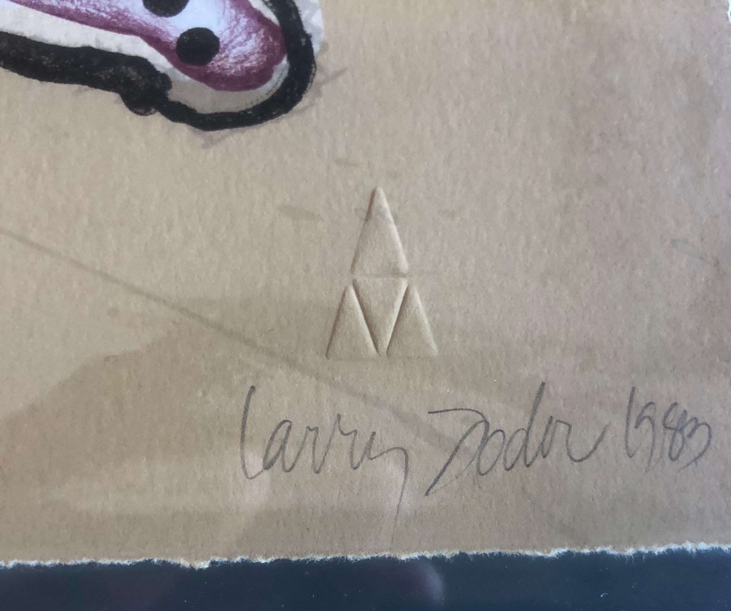 Triptyque lithographie en édition limitée « Snake Running Backwards » de Larry Fodor en vente 3
