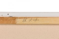 Triptych of American Abstract Mixed Media White Textural Paintings on Canvas