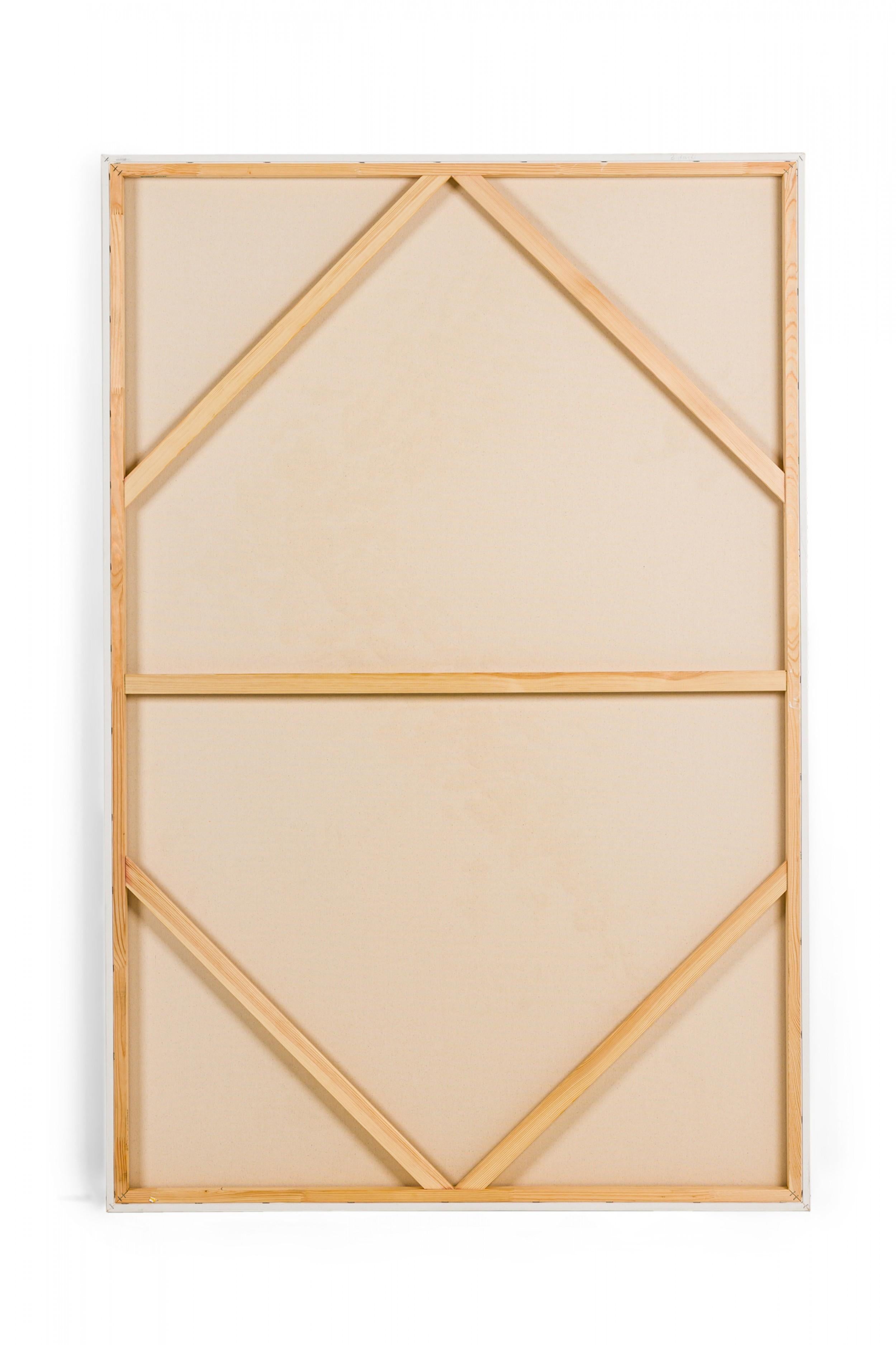 Triptychon amerikanischer abstrakter Mischtechnik weißer strukturierter Gemälde auf Leinwand (Moderne) im Angebot