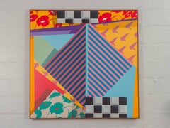 Triptych of Large Scale 1980s Abstract Paintings
