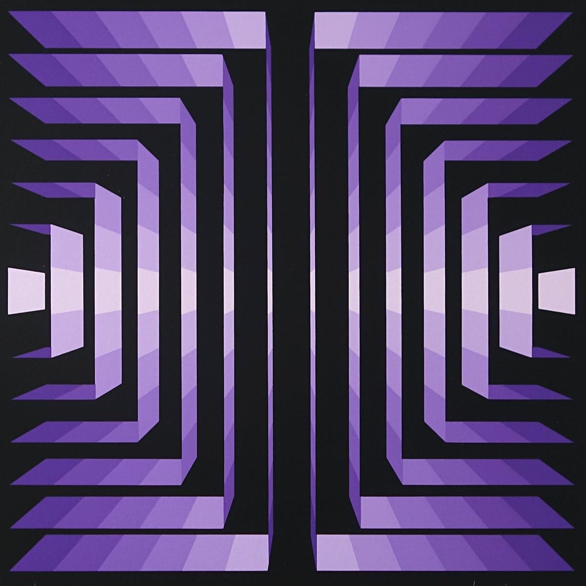 Triptych of Op-Art Serigraphies Made and Signed by Yvaral - Jean-Pierre Vasarely 4