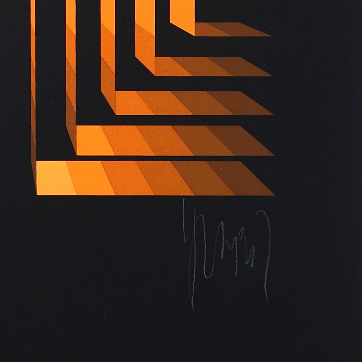 French Triptych of Op-Art Serigraphies Made and Signed by Yvaral - Jean-Pierre Vasarely