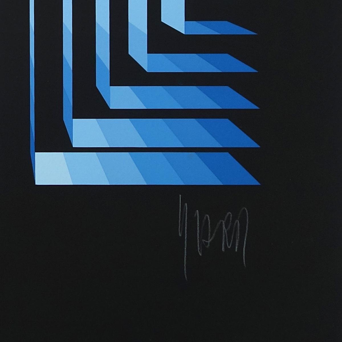 Triptych of Op-Art Serigraphies Made and Signed by Yvaral - Jean-Pierre Vasarely 1