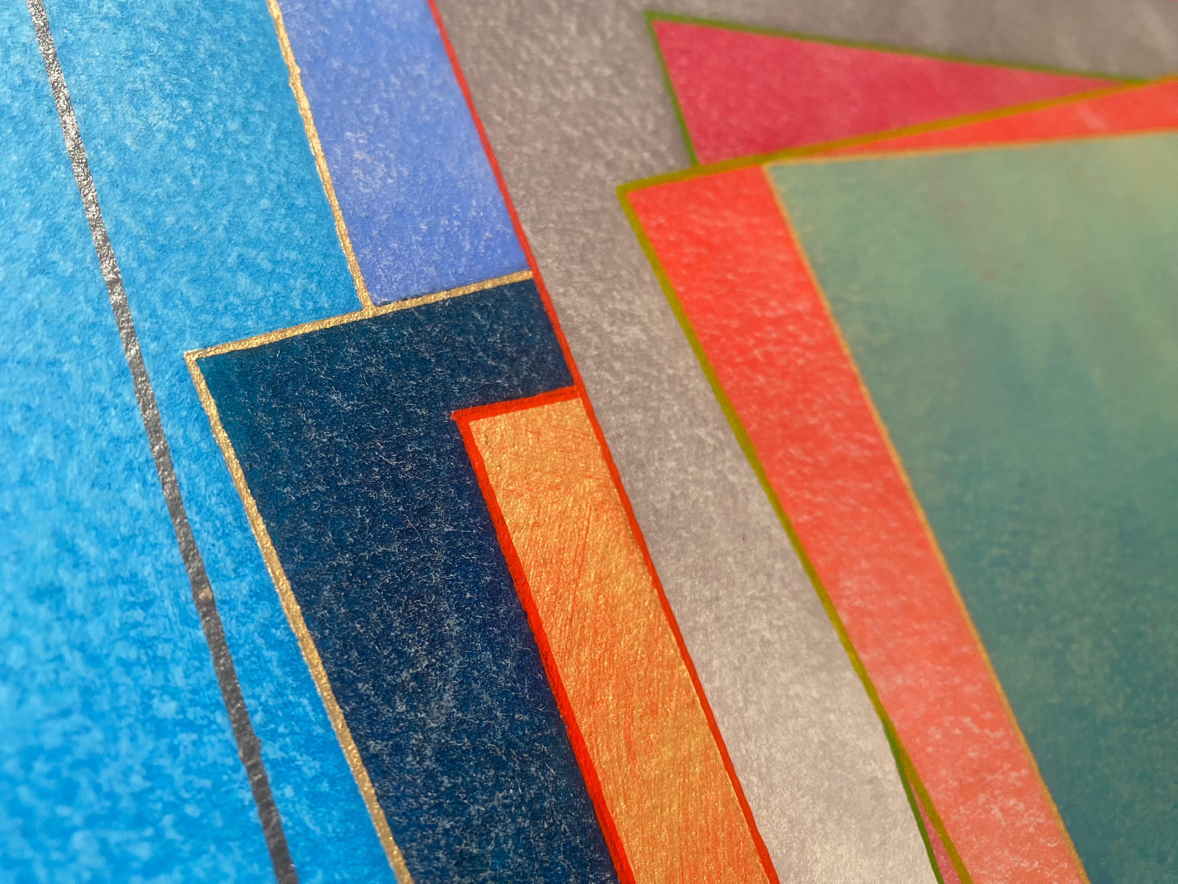 Triptychon der Op-Art-Gemälde von Richard Carter im Angebot 9