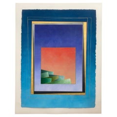 Richard Carter Op Art Triptych, Acrylic on Paper, Late 20th Century