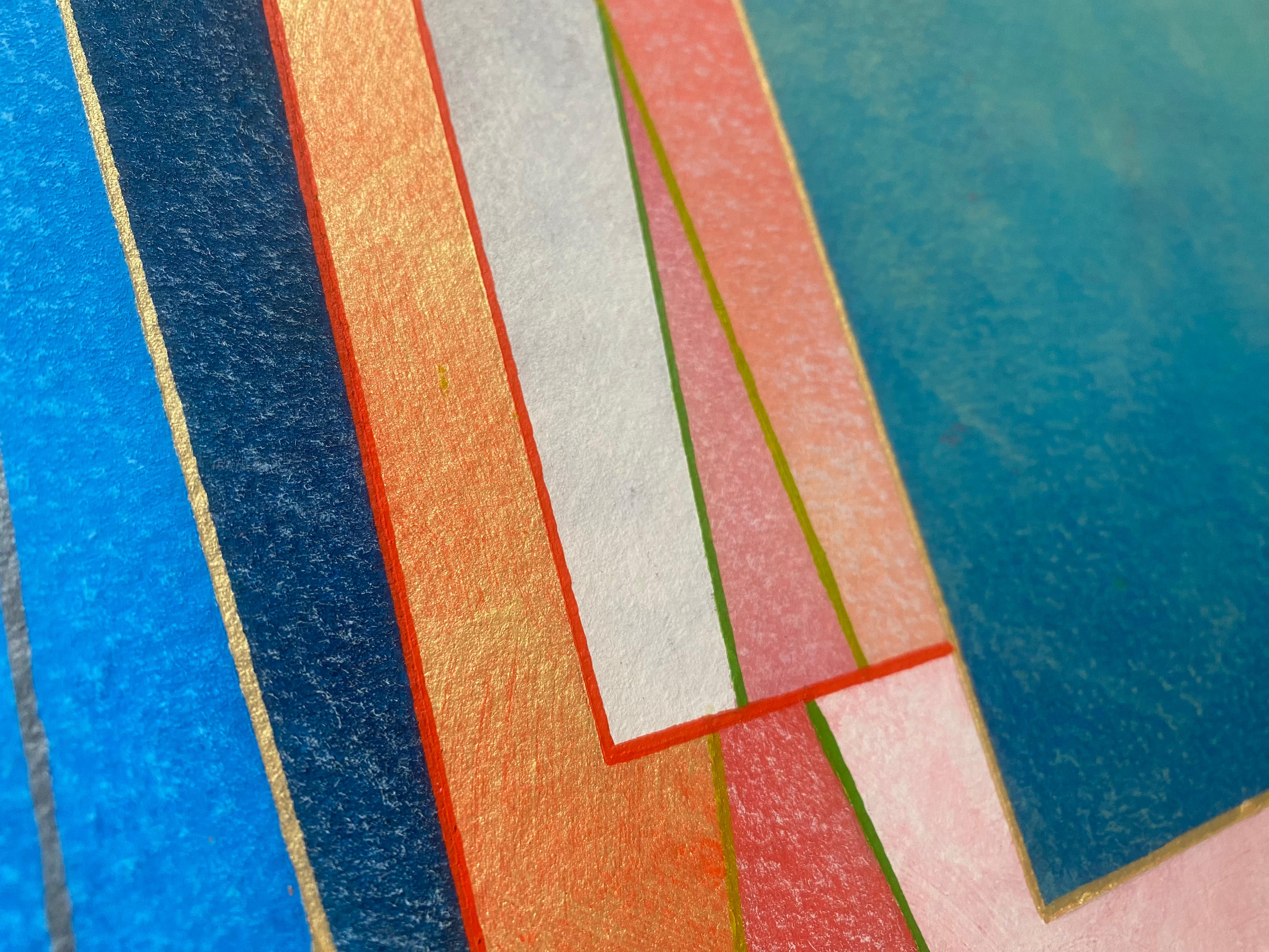 Triptychon der Op-Art-Gemälde von Richard Carter im Angebot 10