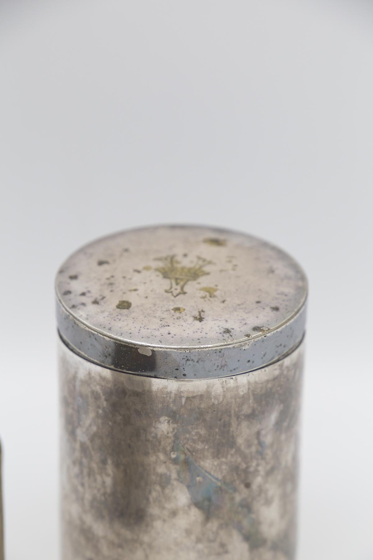 Triptych of Silver Jars branded Boin Taburet a Paris For Sale 3